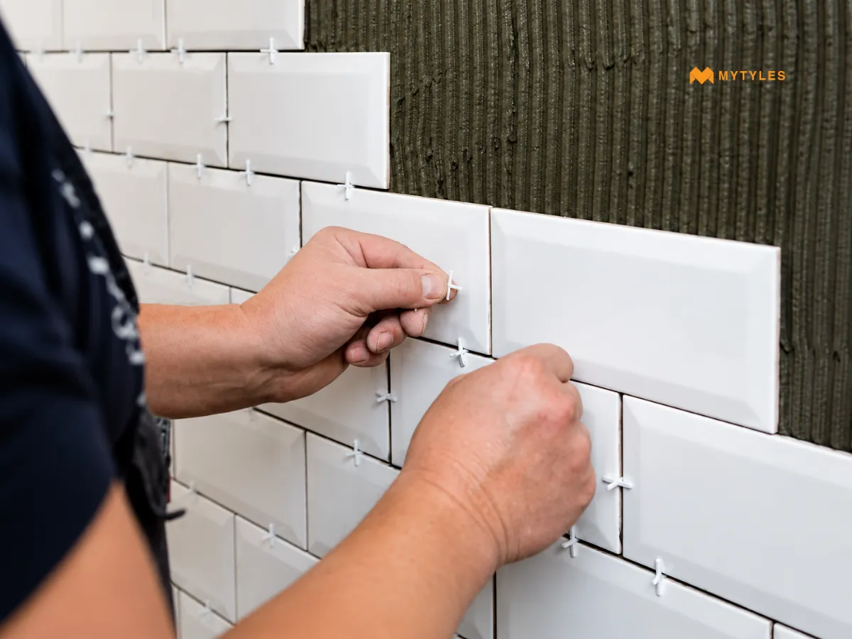 Tile Spacer Applied in Backsplash Tiles